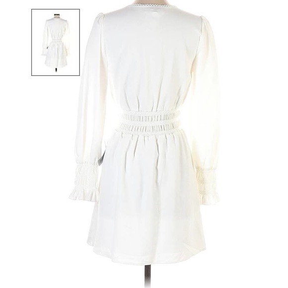 WAYF NWT white long sleeve mini dress - Picture 2 of 2